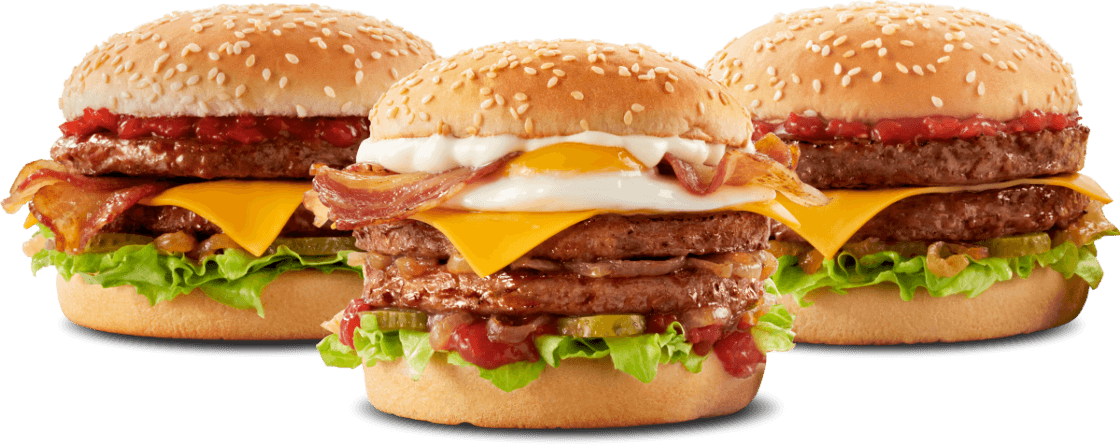 Three wimpy burgers