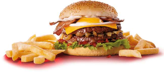 Big Champ burger and chips