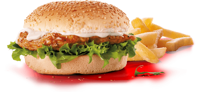 Chicken Burger and chips