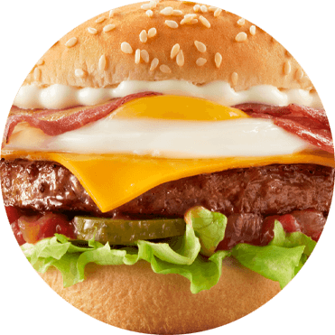 Bacon, egg and cheese burger