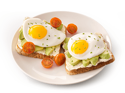 Avo on toast with egg