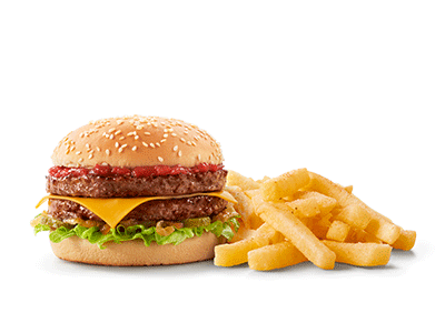 Big Cheese burger with chips