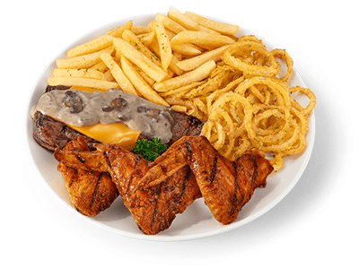 Chicken Wings & Steak
