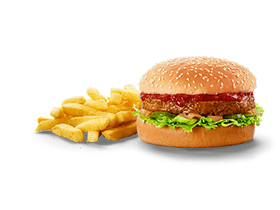 Classic Wimpy burger with chips