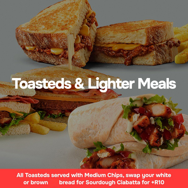 Toasteds & lighter meals header image