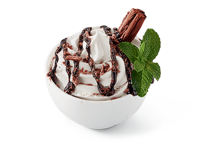 Ice-Cream & Choc Sauce