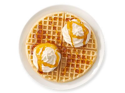 Plain Waffle with ice cream