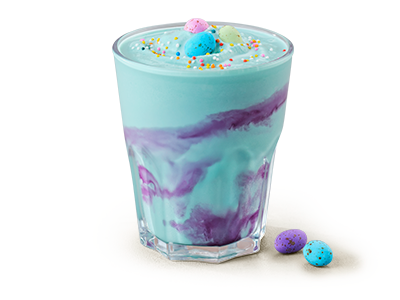 Gourmet Mr Sweet spekkled eggs milshake