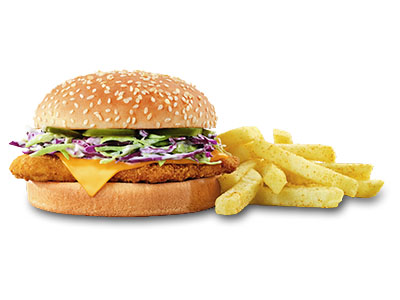 Crunchy Chicken Coleslaw Burger