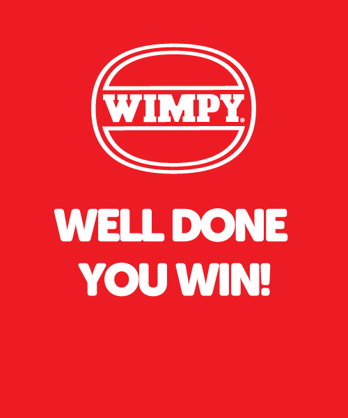 Wimpy logo. Well done you win!