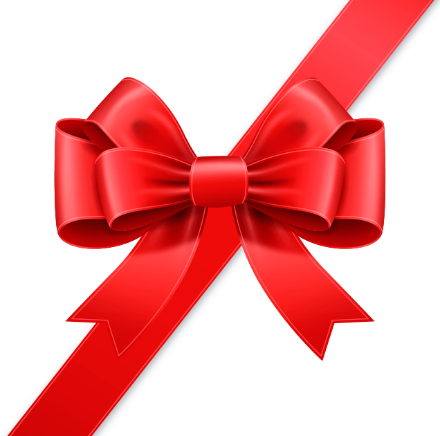 Red gift bow