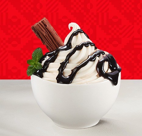 Ice-cream & Choc Sauce