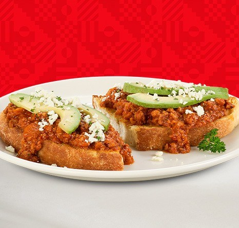 Mince & Avocado on Toasted Sourdough