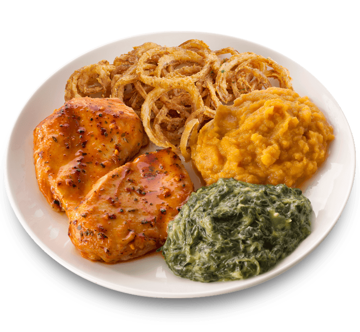 Two perfectly grilled chicken fillets with peri-peri basting and dipping sauce